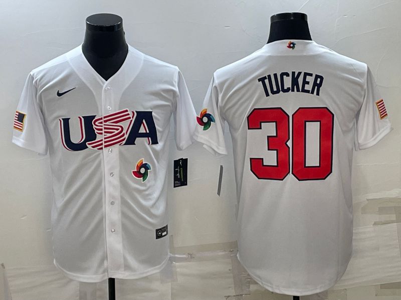 Men 2023 World Cub USA #30 Tucker White Nike MLB Jersey11->more jerseys->MLB Jersey